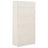 Wardrobe White 79x40x170 cm Fabric - Side View