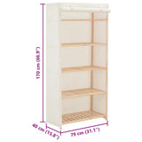 Wardrobe White 79x40x170 cm Fabric