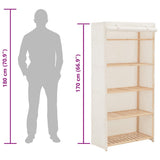 Wardrobe White 79x40x170 cm Fabric