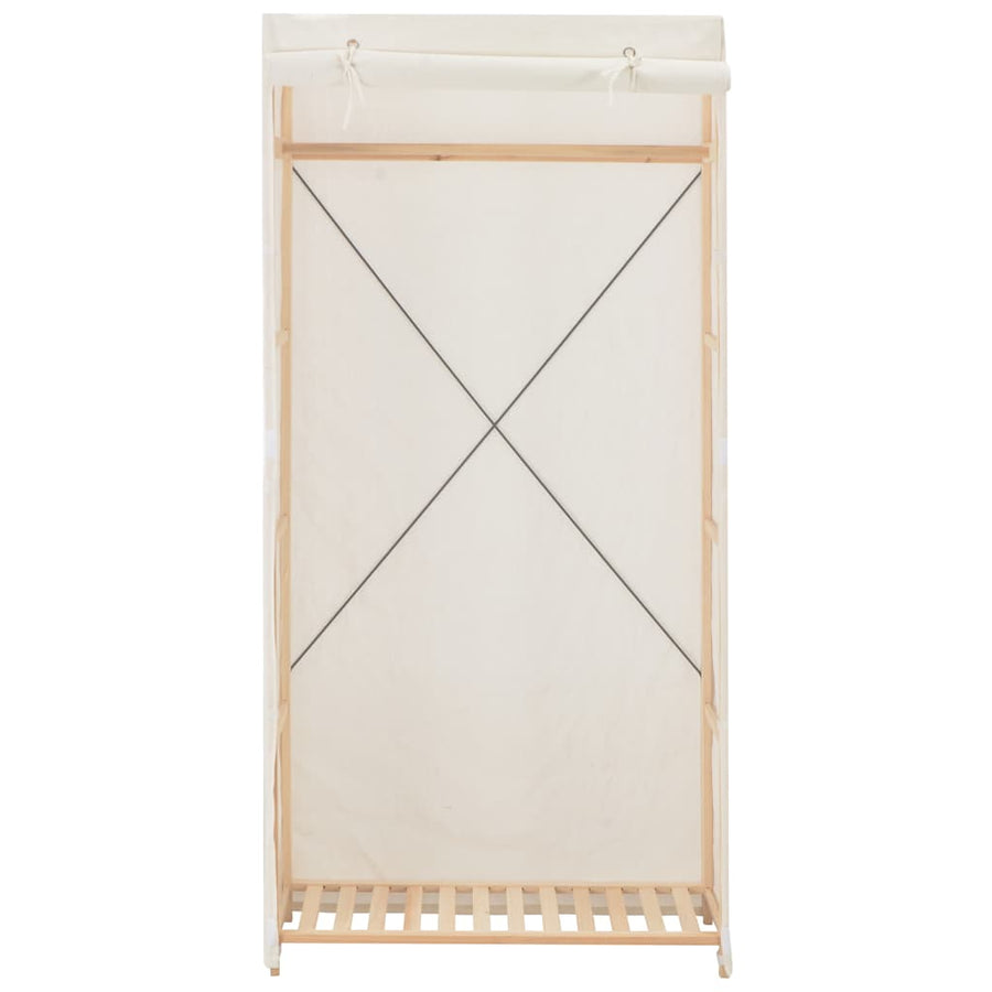 Wardrobe White 79x40x170 cm Fabric