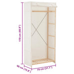 Wardrobe White 79x40x170 cm Fabric
