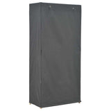 Wardrobe Grey 79x40x170 cm Fabric - Side View