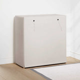 Shoe Cabinet with Cover White 79x40x80 cm Fabric