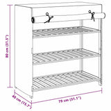 Shoe Cabinet with Cover White 79x40x80 cm Fabric