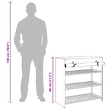 Shoe Cabinet with Cover White 79x40x80 cm Fabric - Extra Image