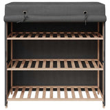 Shoe Cabinet with Cover Grey 79x40x80 cm Fabric