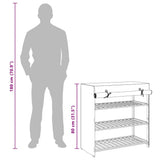 Shoe Cabinet with Cover Grey 79x40x80 cm Fabric