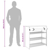 Shoe Cabinet with Cover Grey 79x40x80 cm Fabric - Extra Image