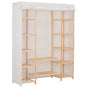 Wardrobe White 135x40x170 cm Fabric