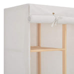 Wardrobe White 135x40x170 cm Fabric