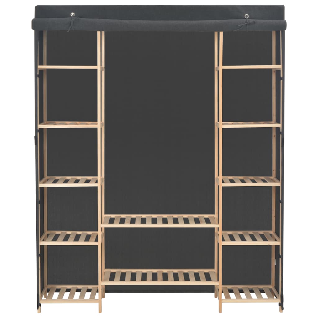 Wardrobe Grey 135x40x170 cm Fabric