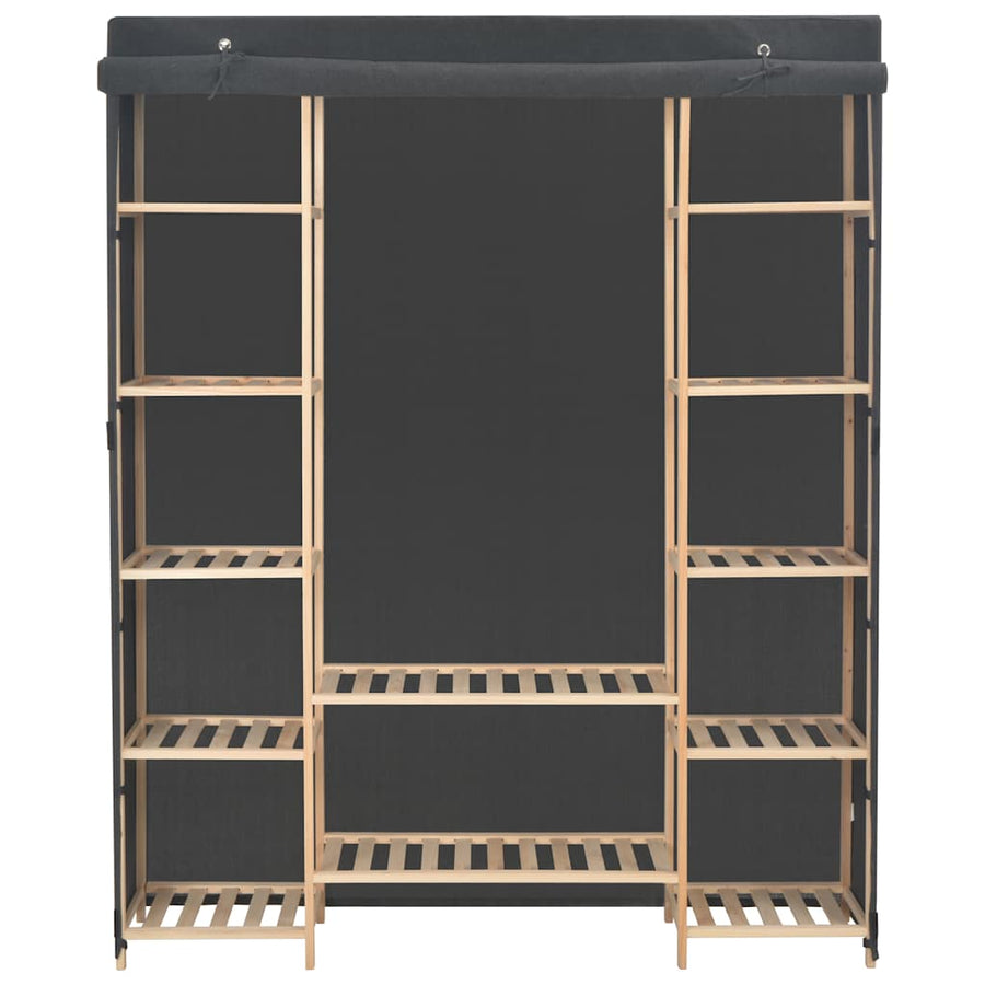 Wardrobe Grey 135x40x170 cm Fabric