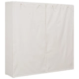 Wardrobe White 173x40x170 cm Fabric - Side View