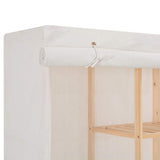 Wardrobe White 173x40x170 cm Fabric
