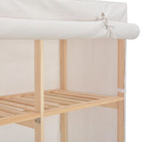 Wardrobe White 200x40x170 cm Fabric