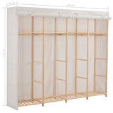 Wardrobe White 200x40x170 cm Fabric