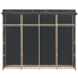 Wardrobe Grey 200x40x170 cm Fabric - Front View