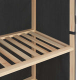 Wardrobe Grey 200x40x170 cm Fabric - Top-Down View