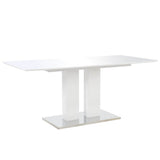 Dining Table High Gloss White 180x90x76 cm MDF