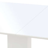 Dining Table High Gloss White 180x90x76 cm MDF - Top-Down View