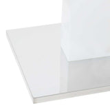 Dining Table High Gloss White 180x90x76 cm MDF