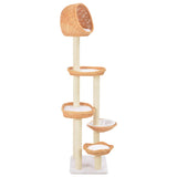 Cat Tree with Sisal Scratching Post Natural Willow Wood - Side View