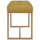 Bench 80 cm Mustard Velvet - Side View