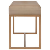 Bench 80 cm Beige Velvet