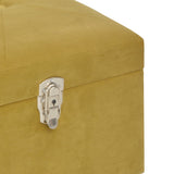Bench with Storage Compartment 105 cm Mustard Velvet