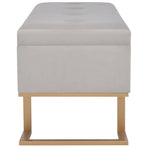 Bench with Storage Compartment 105 cm Grey Velvet