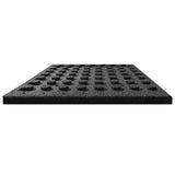 Fall Protection Tiles 6 pcs Rubber 50x50x3 cm Black - Top-Down View