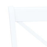 Dining Chairs 2 pcs White Solid Rubber Wood - 45-Degree Angle