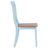 Dining Chairs 4 pcs Grey and Light Wood Solid Rubber Wood - Top-Down View