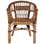 Outdoor Chairs 2 pcs Natural Rattan Brown