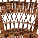 Outdoor Chairs 2 pcs Natural Rattan Brown - 45-Degree Angle