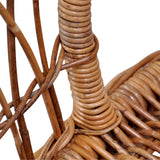Outdoor Chairs 2 pcs Natural Rattan Brown - Rear View