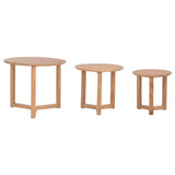 Coffee Tables 3 pcs Solid Oak Wood
