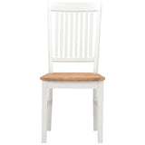 Dining Chairs 2 pcs White Solid Oak Wood