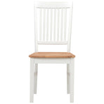Dining Chairs 2 pcs White Solid Oak Wood
