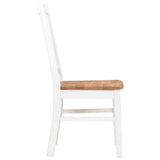 Dining Chairs 2 pcs White Solid Oak Wood