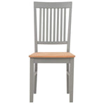 Dining Chairs 2 pcs Grey Solid Oak Wood