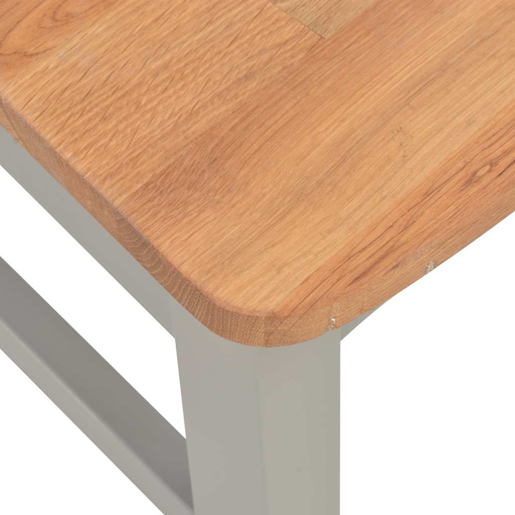 Dining Chairs 2 pcs Grey Solid Oak Wood