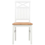 Dining Chairs 2 pcs White Solid Oak Wood