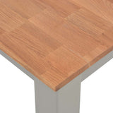 Dining Table 180x90x74 cm Solid Oak Wood - Top-Down View