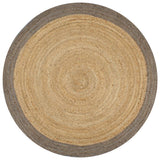 Handmade Rug Jute with Grey Border 150 cm