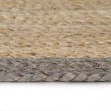 Handmade Rug Jute with Grey Border 150 cm