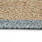 Handmade Rug Jute with Olive Green Border 90 cm
