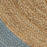 Handmade Rug Jute with Olive Green Border 120 cm