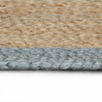 Handmade Rug Jute with Olive Green Border 150 cm