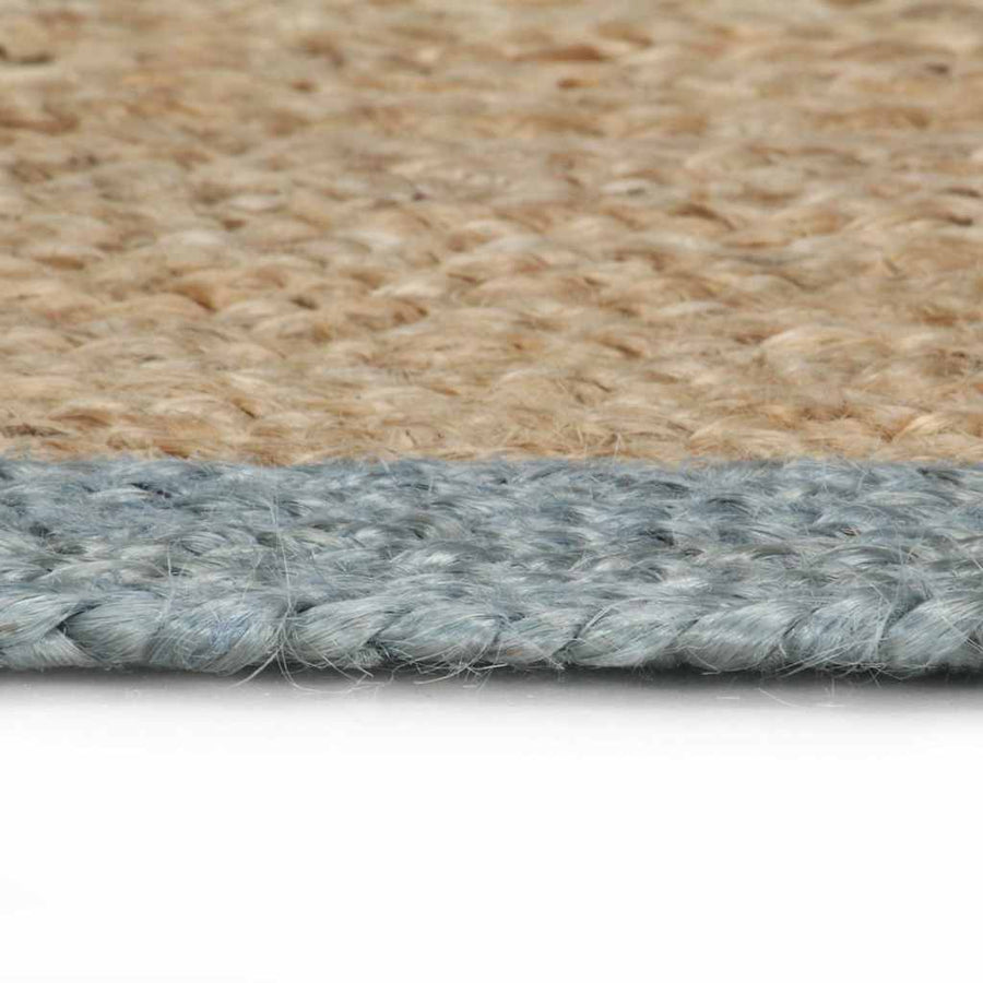 Handmade Rug Jute with Olive Green Border 150 cm